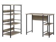 36 in. Metal Student Desk and Bookcase Combo