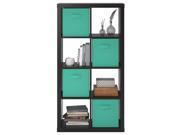 8 Cube Hollow Core Bookcase in Espresso Finish