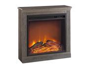 Electric Fireplace in Brown Finish