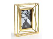 Sparkling Geometric 4 x 6 Photo Frame in Gold Finish