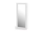 Danya B White Over the Door Jewelry Makeup Cabinet Mirror JT6305