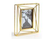 Sparkling Geometric 5 x 7 Photo Frame in Gold Finish
