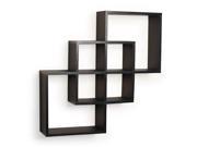 Intersecting Squares Wall Shelf in Black