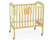 Adjustable Fixed Side Crib in Natural Clear