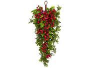 Berry Boxwood Teardrop in Green and Red