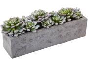 Nearly Natural 4544 Succulent Garden With Textured Concrete Planter