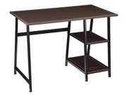 Writing Desk in Chocolate Brown and Matte Black Finish