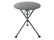 3 Leg Folding Bistro Table in Black and Green Finish