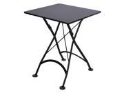 24 in. Square Folding Table in Jet Black Finish