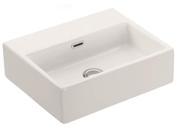 5.5 in. Wall Mounted Bathroom Vessel Sink in White Finish