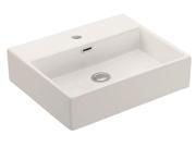 5.5 in. Wall Mounted Vessel Sink in White Finish