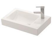3.9 in. Wall Mounted Vessel Sink in White Finish