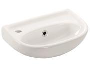 Wall Mounted Bathroom Sink in White Finish