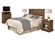 Americana Vintage King California King Headboard Two Night Stands and Media Chest Distressed natural acacia 5000 6021