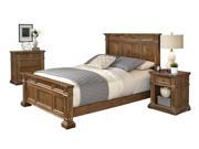 Americana Vintage Queen Bed Night Stand and Chest Distressed natural acacia 5000 5024