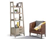 Ladder Shelf with Storage in Distressed Gray