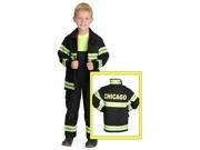 Jr. Firefighter Suit size 6 8 Black CHICAGO Helmet Sold Separately
