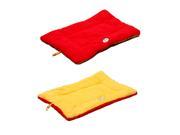 PET LIFE ECO PAW ECO FRIENDLY REVERSIBLE MACHINE WASHABLE PET DOG BED RED AND YELLOW MEDIUM