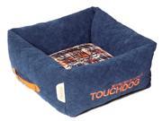 Touchdog Exquisite Wuff Posh Rectangular Diamond Stitched Fleece Plaid Dog Bed