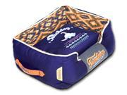 Touchdog 70 s Vintage Tribal Throwback Diamond Patterned Ultra Plush Rectangular Boxed Dog Bed