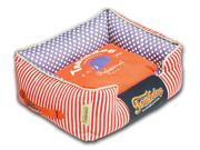 Touchdog Polka Striped Polo Easy Wash Rectangular Fashion Dog Bed
