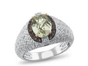 Matisse Sterling Silver Prasiolite Gemstone Ring Size 9