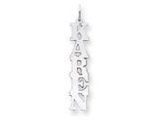 14k White Gold Cut out Letters Nameplate Flyer