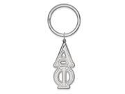 Sterling Silver Alpha Phi Key Chain