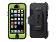 OtterBox Defender Series Hybrid Case Holster for iPhone 5 5S Retail Packaging Punk Blue