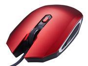 Perixx MX 800R Programmable Gaming Optical Mouse 5 Button Omron Micro Switches 2500dpi Resolution Ultra Polling 1000HZ Red