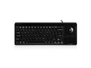 Perixx PERIBOARD 514PLUS Mini Keyboard with Trackball 14.57 x5.39 x1.02 Wired 2xPS2 Connector with 1xUSB Adapter Fit with 19 Rack Kiosk or Industrial