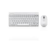 Perixx PERIDUO 712 Wireless Mini Keyboard and Mouse Combo Nano Receiver White