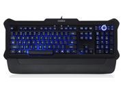 Perixx PX 1100 Backlit Keyboard Red Blue Purple Illuminated Keys Gaming Style Design Rubber Painting Surface 20 Million Key press Lifecycle Adjustabl