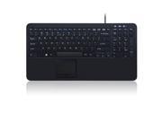 Perixx PERIBOARD 519H Wired Keyboard with Touchpad Multi Touch Touchpad USB Built in 2 Hubs US English Layout