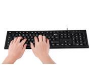 Perixx PERIDUO 211 Wired Keyboard and Mouse Combo Big Print Letters Black US English Layout