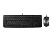 Perixx PERIDUO 303B Wired Keyboard and Mouse Combo Set USB Compact Size 15.32 x5.59 x0.98 Dimension Built in Numeric Keypad Piano Black Finish Chicl