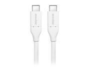 Axxbiz CableBiz C014W USB 3.1 Type C Cable C Male to C Male 3.3 Ft Super Speed 3A 10 Gbps White