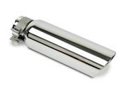 Go Rhino GRT234414 Exhaust Tip; Chrome Over Stainless Steel; Round; Inlet 2.75 in.; Outlet 4 in.; Length 14 in.; Stainless Steel Clamp Included;