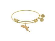 Brass with Yellow Finish Massachusetts Charm For Angelica Bangle