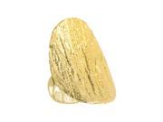 Silver with Yellow Finish 34 4.9mm Wood Texture Sparkle Sandblasted Fancy Ring
