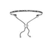 Stainless Steel I Have A Second Chance It s Called Tomorrow with 0.005ct. Friendship Bracelet
