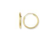 14kt Yellow Gold Shiny Round Endless Hoop Earring