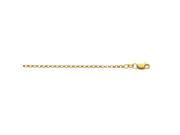 10k 10 Yellow Gold 2.30mm Diamond Cut Rolo Chain Anklet