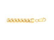 10k Yellow Gold 8.50 6.7mm Lite Miami Curb Bracelet .