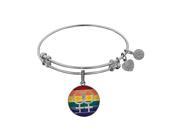 Brass with White Finish Lgbtq Pride Enamel Charm For Angelica Bangle