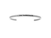 Stainless Steel I’m Passionate with 0.005ct. Diamond Cuff Bangle