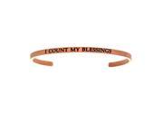 Stainless Steel Pk I Count My Blessings with 0.005ct. Diamond Cuff Bangle