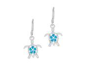 Silver with Rhodium Finish 20.4x29.0mm Fancy Opal Dragonfly Drop Earring