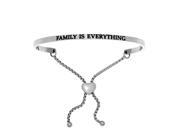 Stainless Steel Family Is Everything with 0.005ct. Adjustable Friendship Bracelet