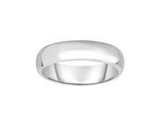 Silver with Rhodium Finish 6.0mm Shiny Wedding Band Thumb Size 7 Ring